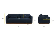 Load image into Gallery viewer, Twill Black Indigo, dimensions
