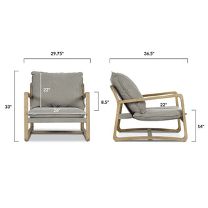 Dewdrop Grey/Natural, dimensions