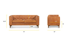 Load image into Gallery viewer, Cognac Tan, dimensions
