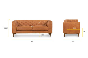 Cognac Tan, dimensions