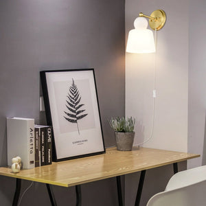 Brushed Brass/White