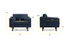 Load image into Gallery viewer, Midnight Blue/Set of 2, dimensions
