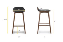 Load image into Gallery viewer, Black/Walnut, dimensions
