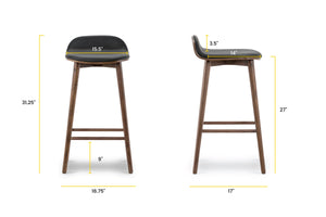 Black/Walnut, dimensions