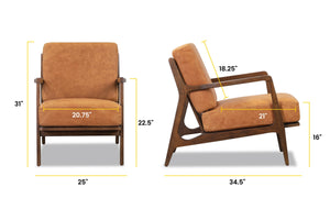 Cognac Tan, dimensions