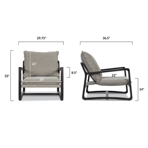 Dewdrop Grey/Black, dimensions