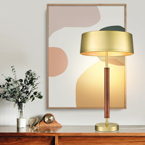 Brushed Brass/Walnut