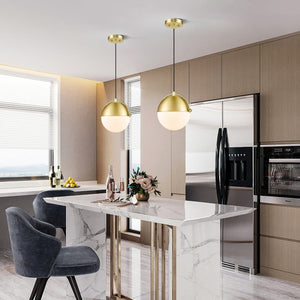 Brushed Brass/White