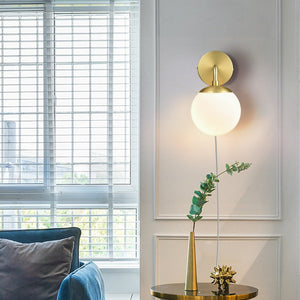 Brushed Brass/White
