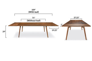Walnut, dimensions