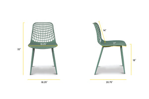 Pistachio Green/Set of 4, dimensions