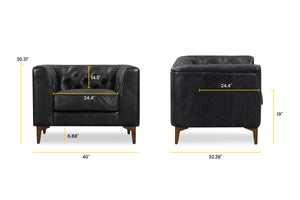Onyx Black/Set of 2, dimensions