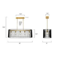 Load image into Gallery viewer, Black/Brass, dimensions
