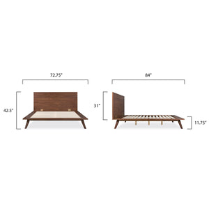 Walnut/Queen, dimensions