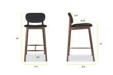 Load image into Gallery viewer, Black/Walnut, dimensions
