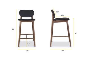 Black/Walnut, dimensions