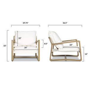 Bone White/Natural, dimensions