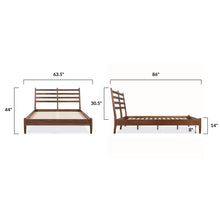Load image into Gallery viewer, Walnut/Queen, dimensions
