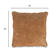 Load image into Gallery viewer, Cognac Tan/Linen White/Set of 2, dimensions
