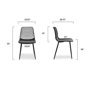 Black/Set of 4, dimensions