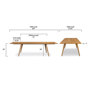 Oak, dimensions