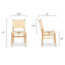 Load image into Gallery viewer, Natural/Set of 2, dimensions
