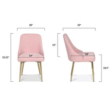Load image into Gallery viewer, Powder Pink/Set of 2, dimensions
