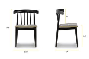 Black, dimensions