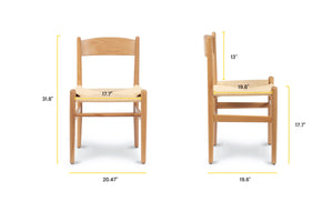 Natural/Set of 2, dimensions