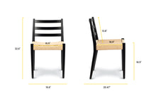 Load image into Gallery viewer, Black/Set of 2, dimensions
