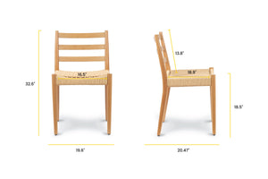 Natural/Set of 2, dimensions