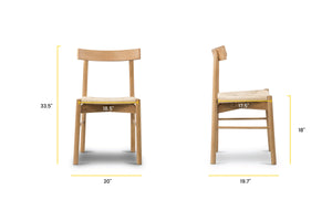 Oak, dimensions