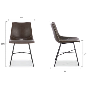 Brown/Set of 2, dimensions