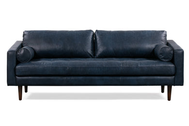 Midnight Blue, Leather Sofa