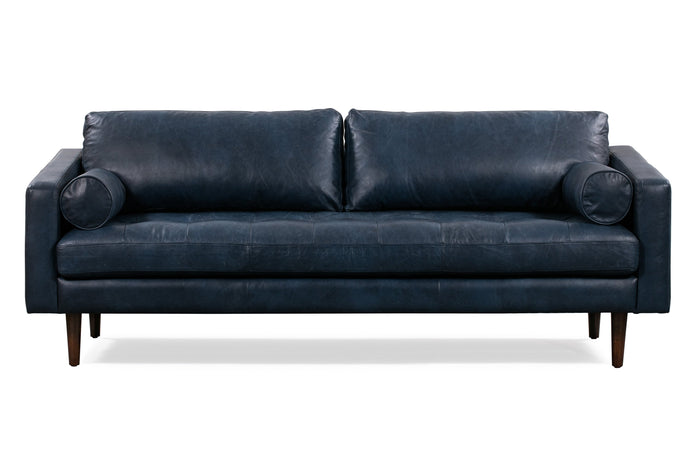 Midnight Blue, Leather Sofa