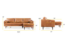 Load image into Gallery viewer, Cognac Tan, dimensions
