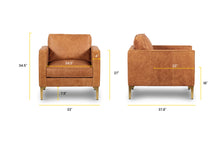 Load image into Gallery viewer, Cognac Tan, dimensions
