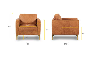 Cognac Tan, dimensions