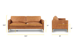 Cognac Tan, dimensions