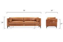 Load image into Gallery viewer, Cognac Tan, dimensions
