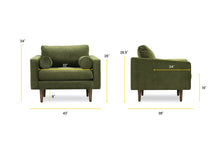 Load image into Gallery viewer, Distressed Green Velvet/Single, dimensions
