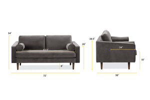 Concrete Velvet, dimensions