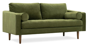Distressed Green, Velvet Sofa