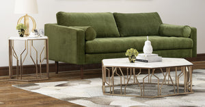 Distressed Green Velvet