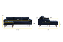 Load image into Gallery viewer, Navy Velvet, dimensions
