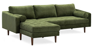 Distressed Green Velvet