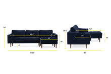 Load image into Gallery viewer, Navy Velvet, dimensions
