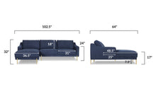 Load image into Gallery viewer, Chambray Blue, dimensions
