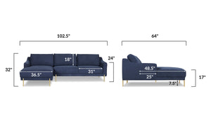 Chambray Blue, dimensions