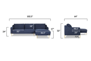 Chambray Blue, dimensions